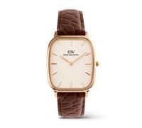 Daniel Wellington DW Montre 32mm Marlon Brown Croc Belly Linen Rose Gold