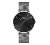 Daniel Wellington DW Montre 40mm Classic Mesh Onyx Silver