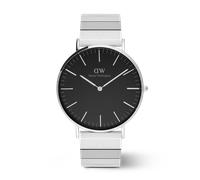 Daniel Wellington DW Montre 40mm Classic Piano Link Onyx Silver