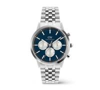 Daniel Wellington DW Montre 42mm Iconic Chronograph Arch 5-Link Arctic Panda Silver