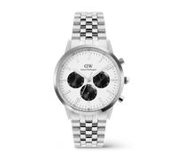 Daniel Wellington DW Montre 42mm Iconic Chronograph Arch 5-Link Off- White Panda Silver