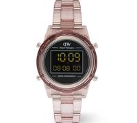 Daniel Wellington Retro Digital Montre Unisexe, DW 36mm Bio-Based Plastic Link Dark Pink Montre Classique pour Hommes et Femmes