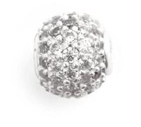 Daniel Wellington Pavé Orb Blanc Cristal Charm Argent Perle