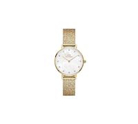 Daniel Wellington Montre Petite 28 mm Acier inoxydable 316L double plaqué doré et cristaux