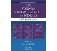 Daniel Zwillinger CRC Standard Mathematical Tables and Formulas (Relié)