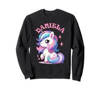 Daniela Adorable Motif Licorne pour Fille Nom Daniela Sweatshirt