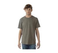 Daniele Alessandrini - Chemise Consolati MC IMB verte et blanche - Homme - Tops - Vert - Taille: M