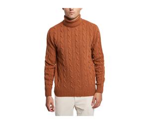 Daniele Fiesoli - Pull à col roulé - Homme - Pulls - Brun - Taille: 2XL