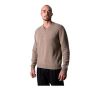 Daniele Fiesoli - Pull en Cachemire Marron Melange Col en V - Homme - Pulls - Brun - Taille: 2XL