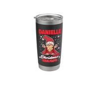 Danielle fait de la magie de Noël son nom Danielle Gnome Gobelet isotherme en acier inoxydable double paroi