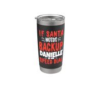 Danielle Nom de Noël personnalisé Danielle Père Noël Gobelet isotherme en acier inoxydable double paroi