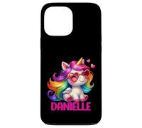 Danielle Nom personnalisé Licorne colorée pour Femmes et Filles Coque pour iPhone 13 Pro Max