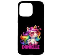 Danielle Nom personnalisé Licorne colorée pour Femmes et Filles Coque pour iPhone 15 Pro Max