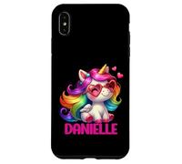 Danielle Nom personnalisé Licorne colorée pour Femmes et Filles Coque pour iPhone XS Max
