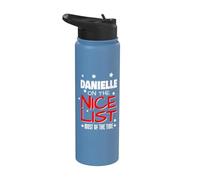 Danielle On The Nice List Nom de Noël drôle Danielle Stainless Steel Insulated Water Bottle