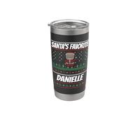 Danielle préférée du Père Noël Nom de Danielle drôle Gobelet isotherme en acier inoxydable double paroi