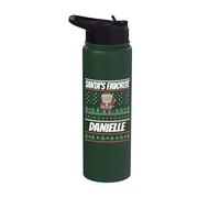 Danielle préférée du Père Noël Nom de Danielle drôle Stainless Steel Insulated Water Bottle