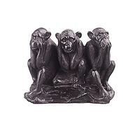 Danila-Souvenirs Statuette/Figurine en Pierre - Trois singes sages - ne Vois, n'entends, ne dis Aucun Mal 11 cm