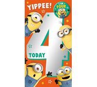 Danilo Cards Carte d'anniversaire pour 4 ans Motif Minions de Moi, moche et méchant