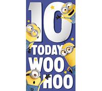 Danilo Cards Happy 10th Birthday Card Minions, Despicable Me, 9 x 5