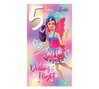 Danilo Promotions Carte d'anniversaire Barbie 5 ans, carte d'anniversaire officielle Barbie 5 ans, carte d'anniversaire Barbie pour 5 ans, multicolore, BA068