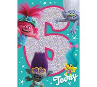 Danilo Promotions DreamWorks Trolls World Tour Carte d'anniversaire 6 ans avec couverture holographique