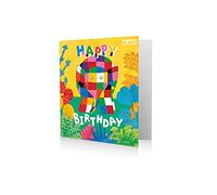 Danilo Promotions Elmer The Patchwork Elephant Carte d'anniversaire