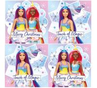 Danilo Promotions Limited Barbie Lot de 12 cartes de Noël officielles, 2 motifs différents, BAXB3