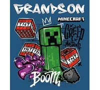 Danilo Promotions Limited Carte d'anniversaire pour petit-fils, carte d'anniversaire pour petit-fils, carte d'anniversaire Minecraft pour petit-fils, carte d'anniversaire pour lui, carte