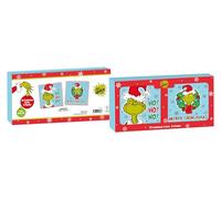 Danilo Promotions Lot de 12 cartes de Noël Dr. Seuss The Grinch, 2 motifs festifs avec enveloppes