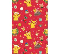 Danilo Promotions Lot de 4 feuilles de papier cadeau Pokémon et 4 étiquettes