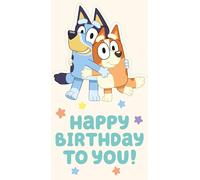 Danilo Promotions LTD Bluey Carte d'anniversaire pour enfant, carte d'anniversaire pour enfant, carte d'anniversaire pour enfant, carte bleue bleue, carte pour ami
