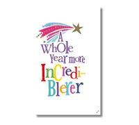 Danilo Promotions LTD Brightside Carte d'anniversaire « A Whole Year More Incrediblerer » pour ami, 180 x 160 mm, multicolore