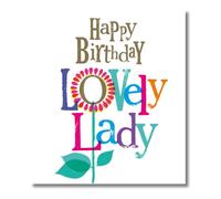 Danilo Promotions LTD Brightside Carte d'anniversaire pour femme, carte de vœux d'anniversaire pour une amie, 180 x 160 mm, multicolore