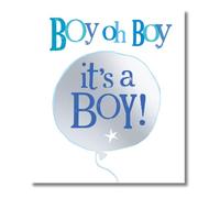 Danilo Promotions LTD Brightside Carte de naissance pour bébé garçon Inscription « It's a Boy » Multicolore 180 x 160 mm
