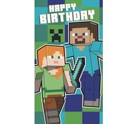 Danilo Promotions Ltd Carte d'anniversaire Minecraft avec autocollants