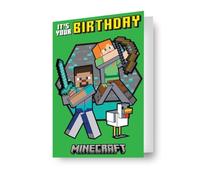 Danilo Promotions LTD Carte d'anniversaire Minecraft effet 3D lenticulaire Une carte fantastique pour toutes les occasions