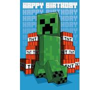 Danilo Promotions LTD Carte d'anniversaire Minecraft Happy Birthday sur le thème de Minecraft