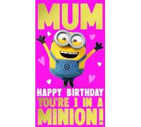 Danilo Promotions LTD Carte d'anniversaire « Moi, moche et méchant » pour maman, carte d'anniversaire Minions