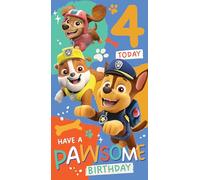 Danilo Promotions Ltd Carte d'anniversaire Paw Patrol avec autocollants, 4 ans