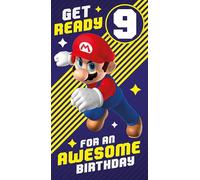 Danilo Promotions Ltd Carte d'anniversaire Super Mario avec autocollants