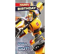 Danilo Promotions LTD Carte d'anniversaire Transformers pour enfants, carte d'anniversaire pour enfants, carte d'anniversaire Transformers pour enfants, carte d'anniversaire sous licence officielle,