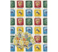 Harry Potter Lot de 2 feuilles de papier cadeau 2 étiquettes Harry Potter