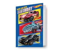 Danilo Promotions LTD Hot Wheels Carte d'anniversaire effet 3D lenticulaire Carte fantastique pour toutes les occasions