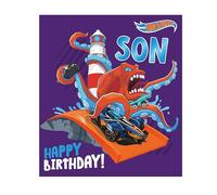 Danilo Promotions LTD Hot Wheels Carte d'anniversaire pour fils Inscription Happy Birthday Son