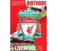 Danilo Promotions LTD Liverpool FC Carte d'anniversaire sonore avec inscription « You'll Never Walk alone »