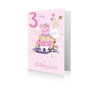 Danilo Promotions LTD Peppa Pig 3e Anniversaire Card - Officielle Peppa Pig 3 Ans Carte d'Anniversaire Pour Filles & Boys