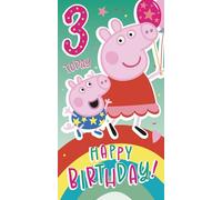 Danilo Promotions Ltd Peppa Pig Carte d'anniversaire avec autocollants, 3 ans
