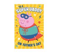 Danilo Promotions LTD Peppa Pig Carte officielle de fête des pères pour papa, carte de fête des pères, carte sous licence, multicolore