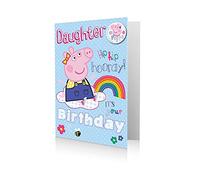 Danilo Promotions Peppa Pig Carte d'anniversaire officielle pour fille, multicolore, lot de 1